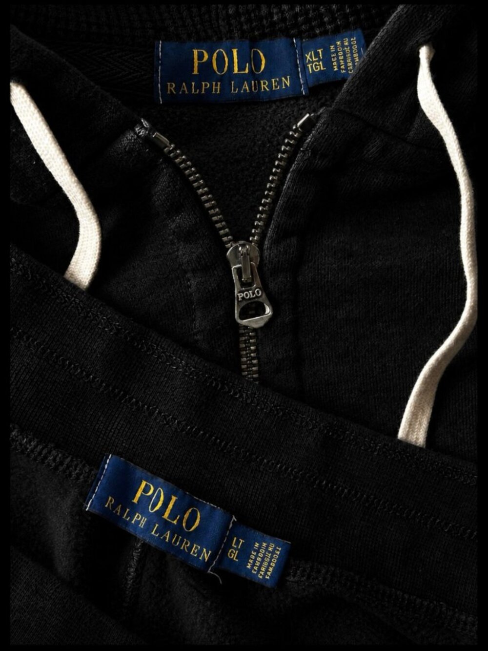Polo Ralph Lauren Men's Fleece Tracksuit Set Black Full Zip Big & Tall XLT LT - Picture 13 of 13